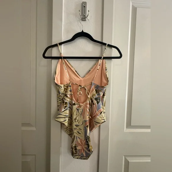 NWT Madewell Second Wave Tropical Leaf Print One-Piece Swimsuit - Picture 6 of 9